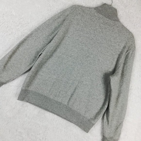 Nautica Mens Sweater 1/2 Zip Gray Heather Embroidered Logo M - Picture 12 of 12